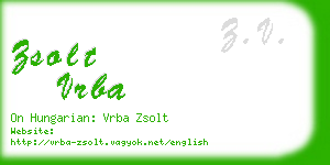 zsolt vrba business card